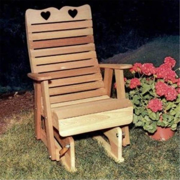 Gardencare Cedar Royal Country Hearts Glider Chair GA204757